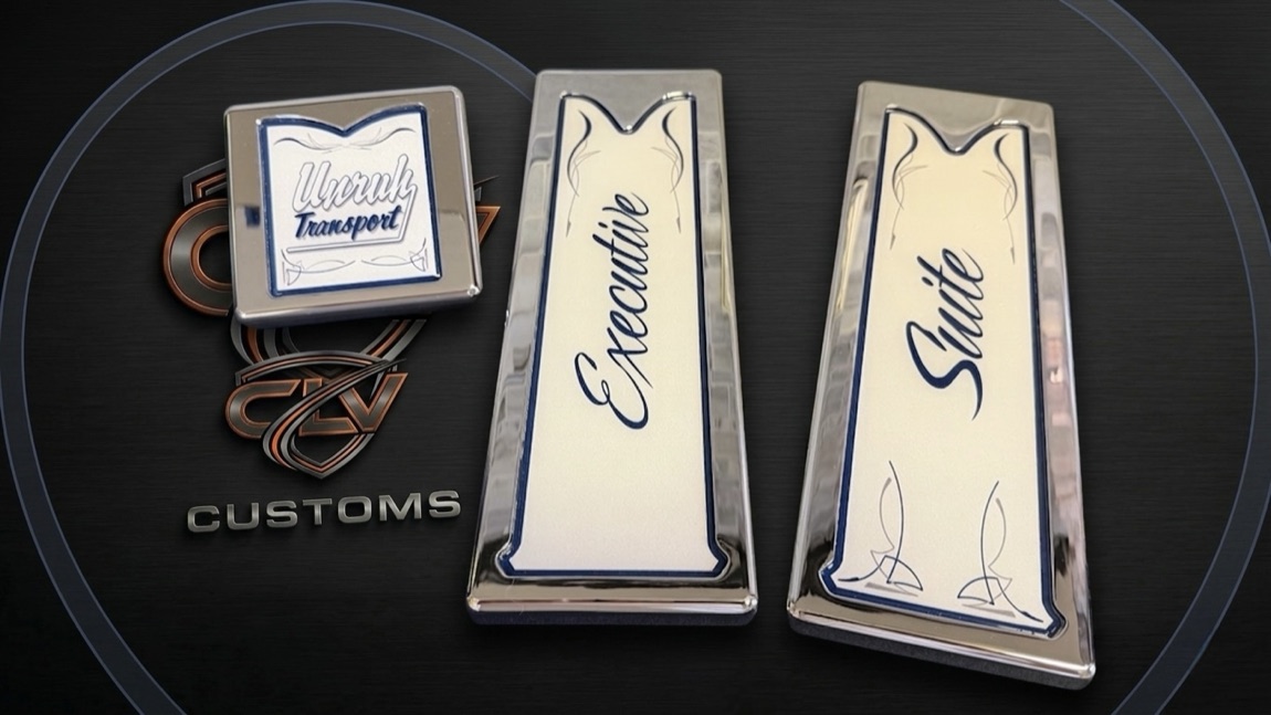 Executive and Suede pedal set with name tag