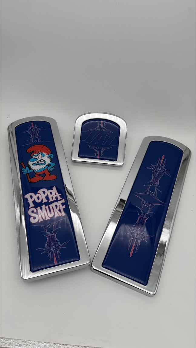 Poppa Smurf blue custom pedals