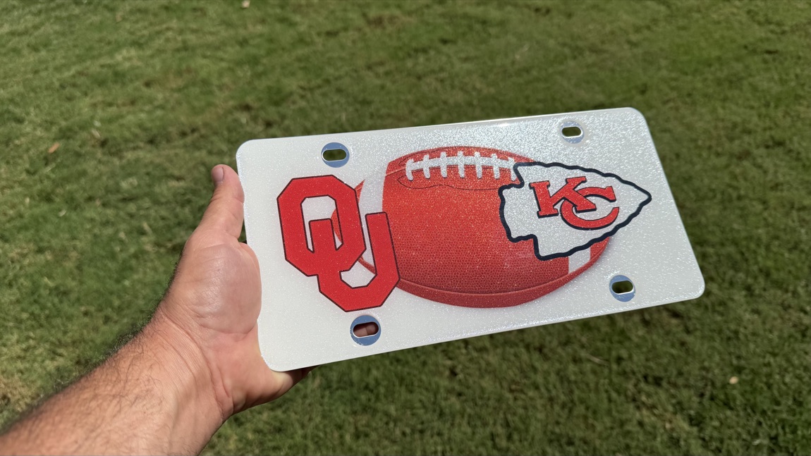 OU and Kansas City Chiefs team plate