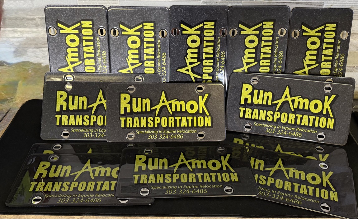 Matched set of company fleet plates