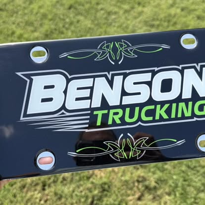 Benson Trucking custom front plate