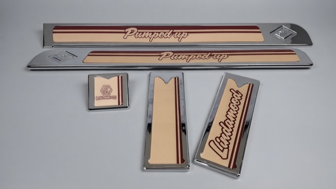 Copper matched pedal and name-tag set